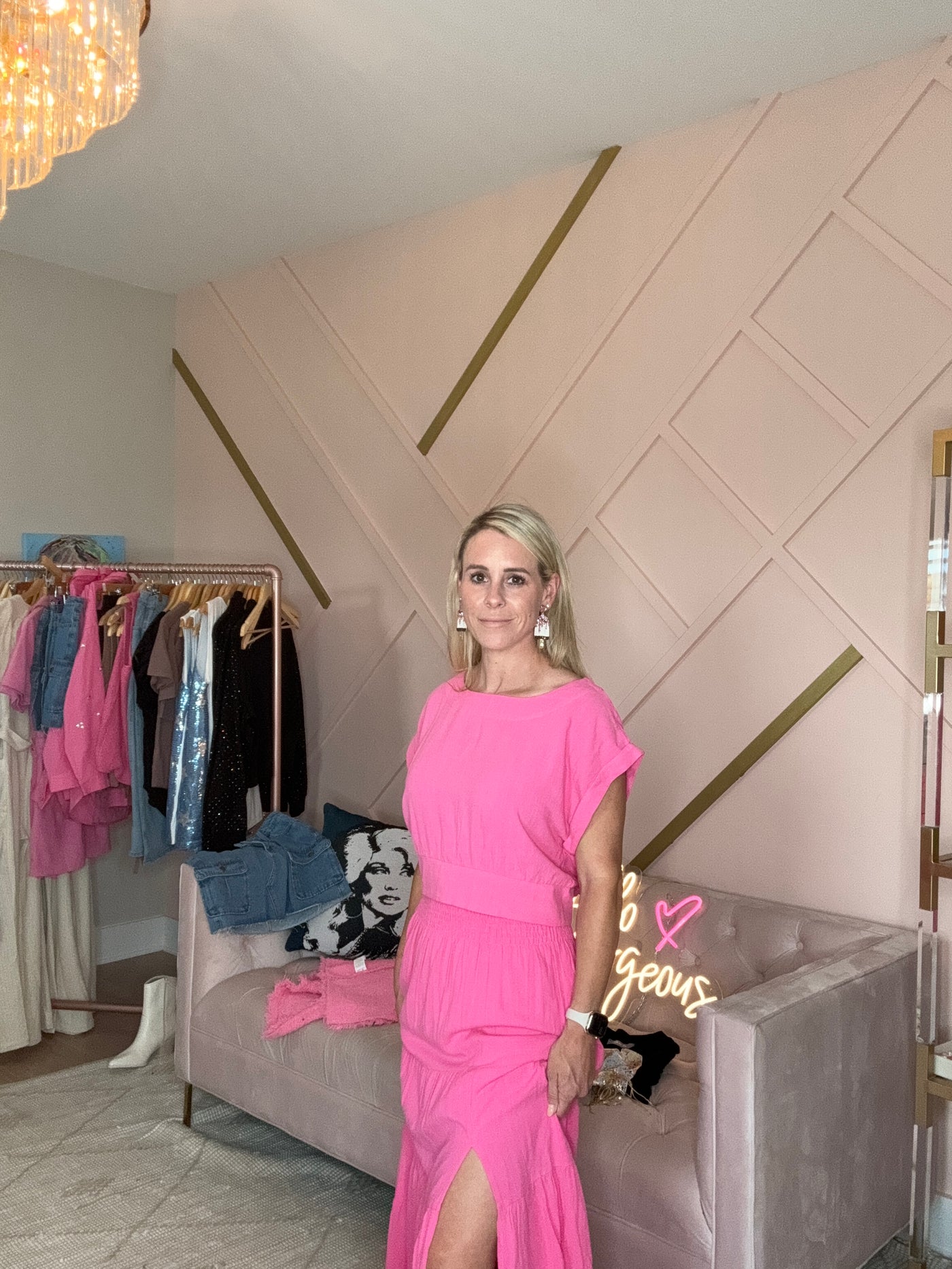 Two Piece Barbie Pink Set