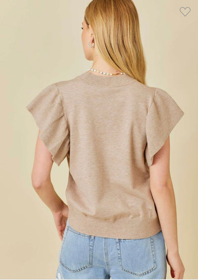 Ruffle Sleeve Sweater