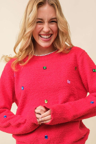 Red Jewel Sweater
