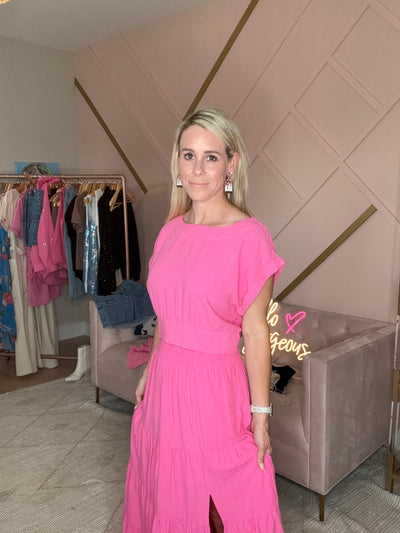 Two Piece Barbie Pink Set