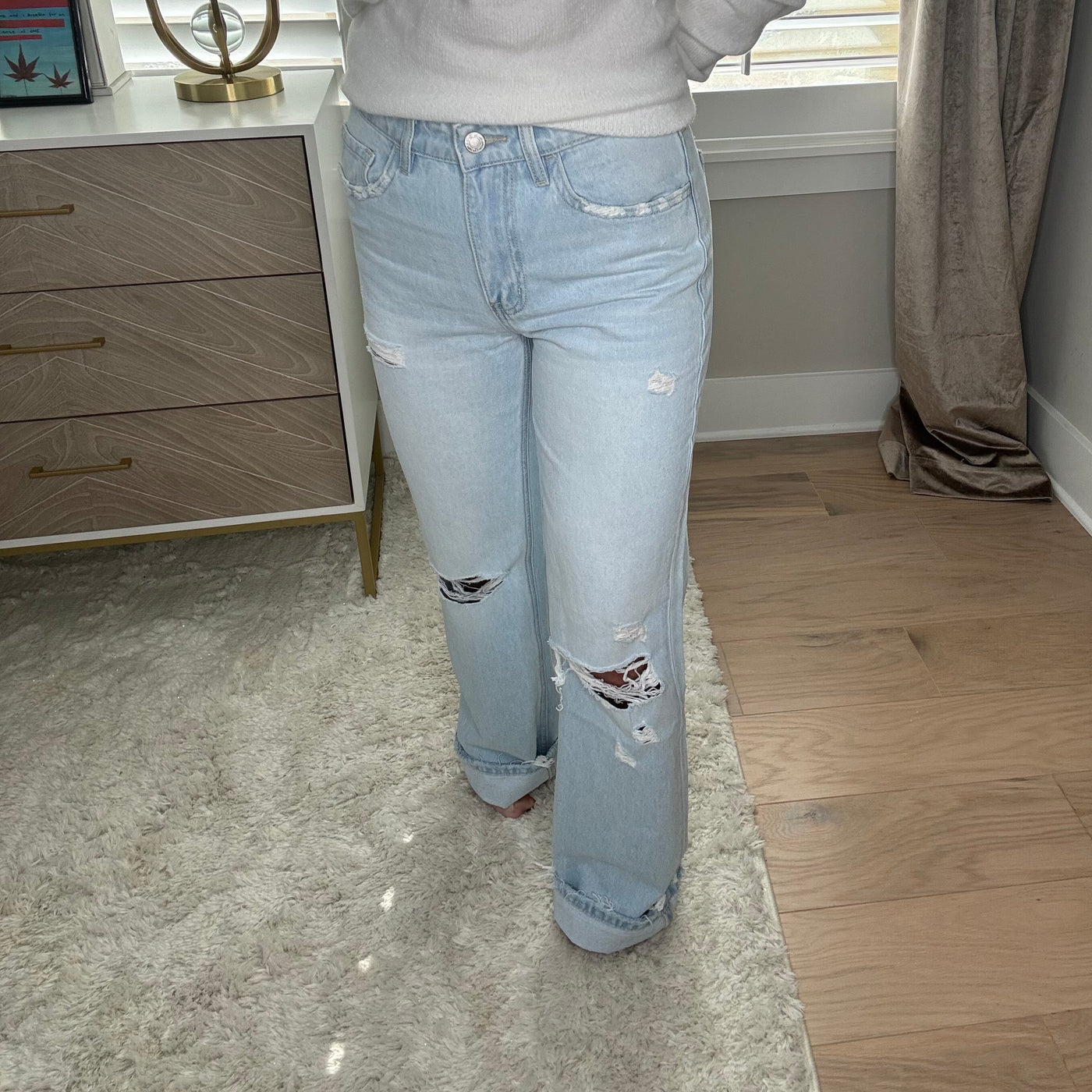 90s Mid-Rise Light Wash Jeans
