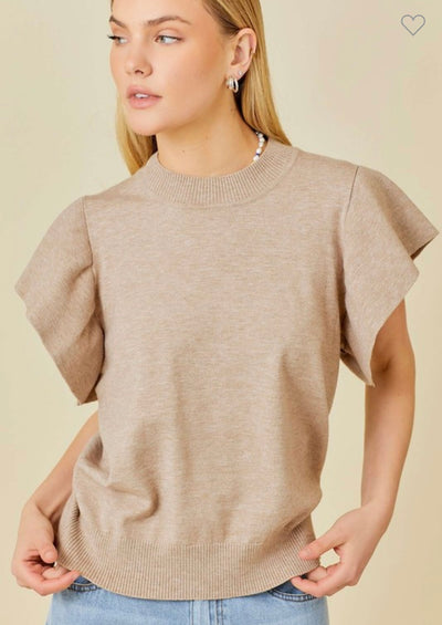 Ruffle Sleeve Sweater