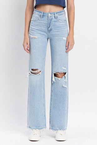 90s Mid-Rise Light Wash Jeans