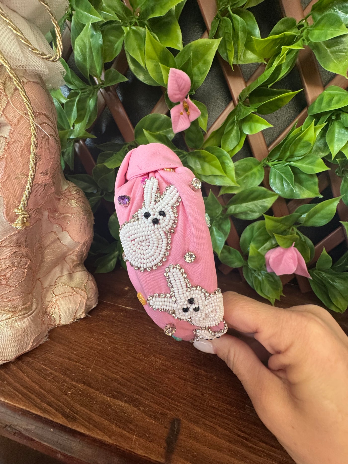 Pink Bunny Headband