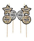 Happy New Year Balloon Earrings