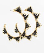 Black Crown Hoops