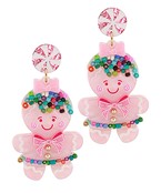 Pink Gingerbread Earrings