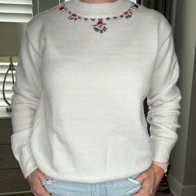 White Jewel Sweater