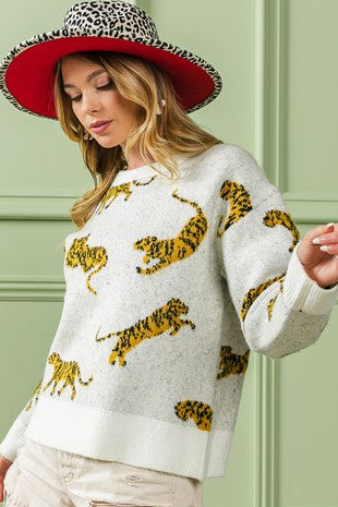 Tiger Cream Sweater