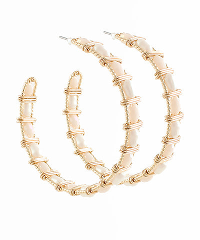 Pearl & Bead Wire Hoops