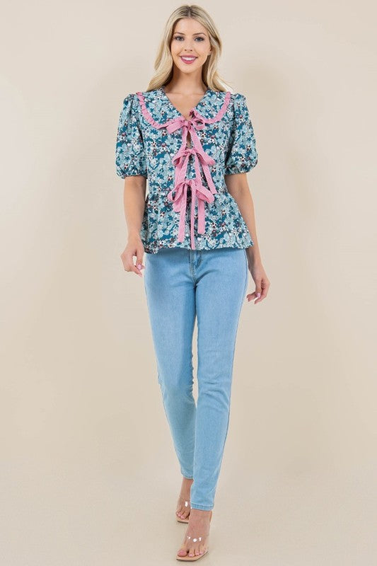 Floral Bow Top