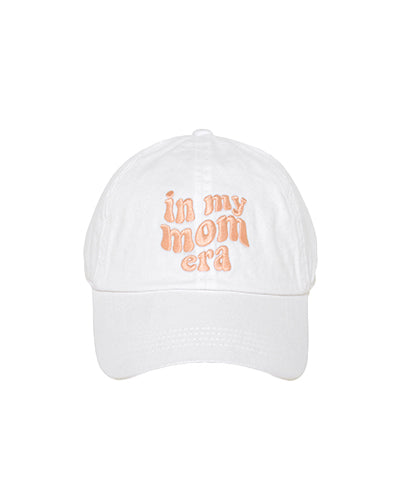 White "In my mom era" hat
