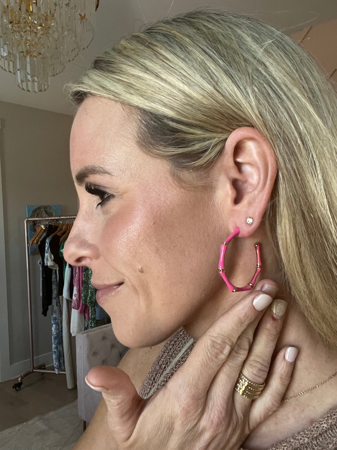 Pink Hoops