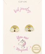 Clip on Rainbow Earrings