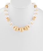 Clear & Gold Chunky Necklace
