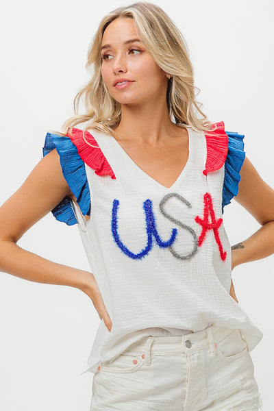 USA Tinsel Top