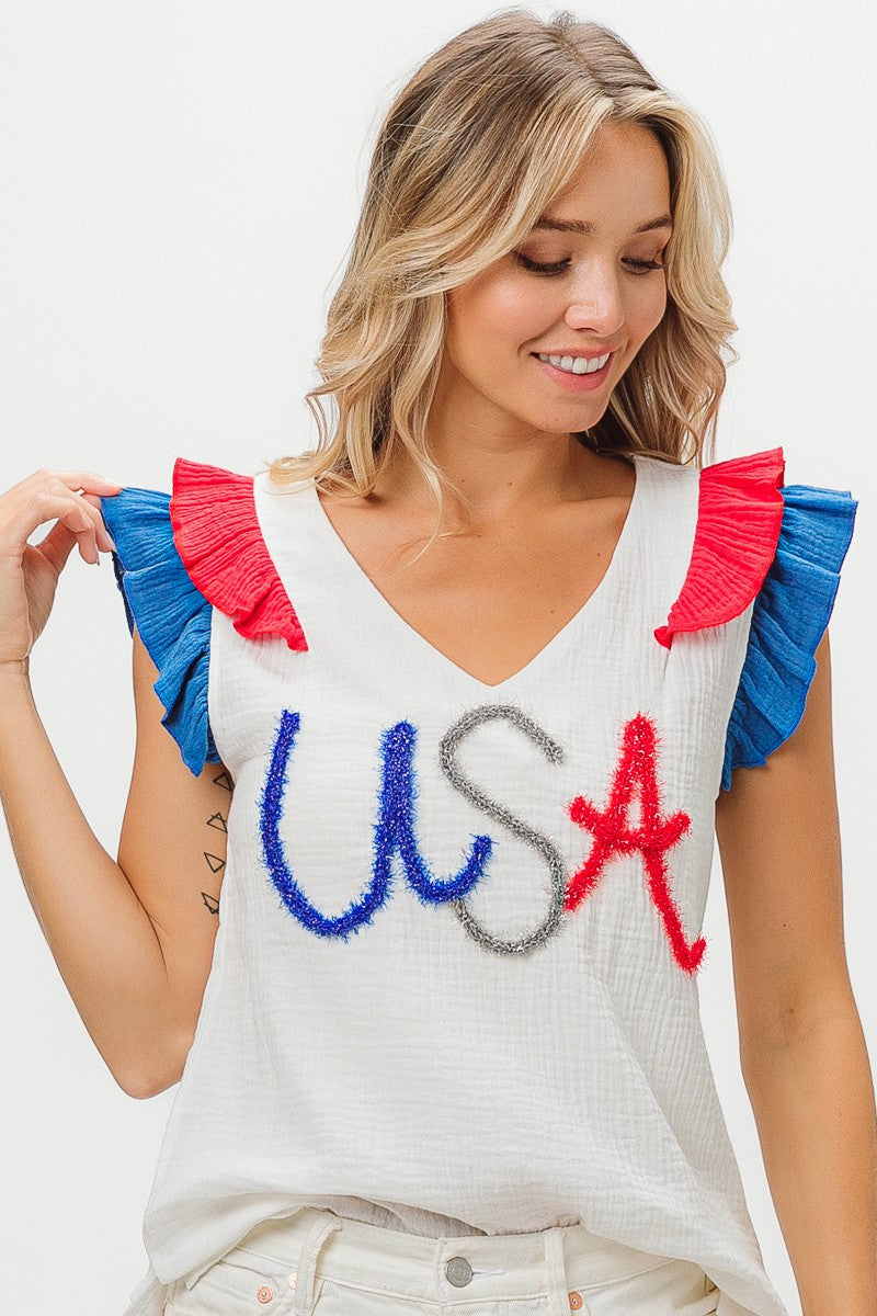 USA Tinsel Top