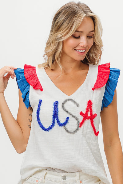 USA Tinsel Top
