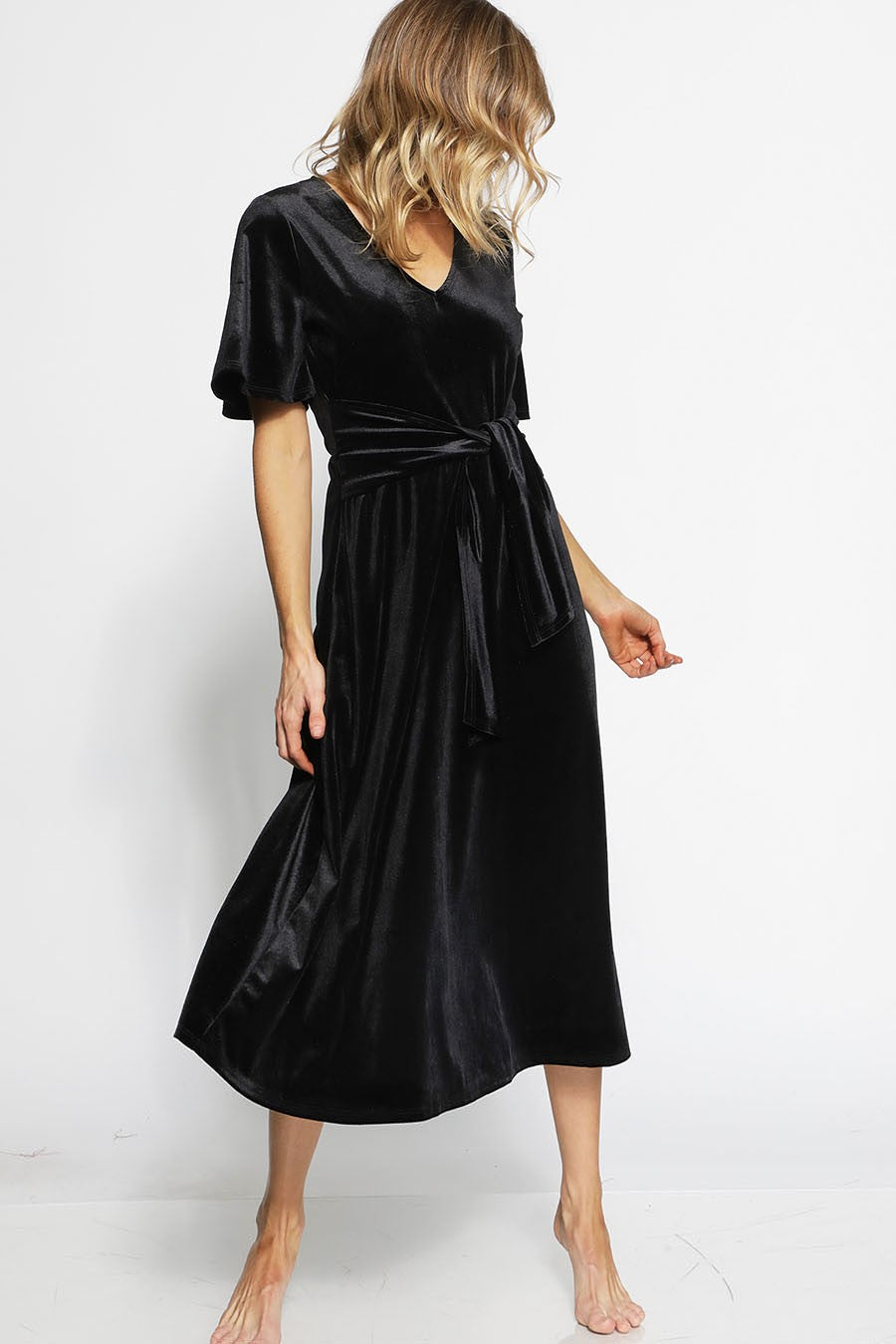 The "Glory" Velvet Midi Dress