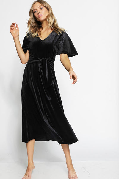 The "Glory" Velvet Midi Dress