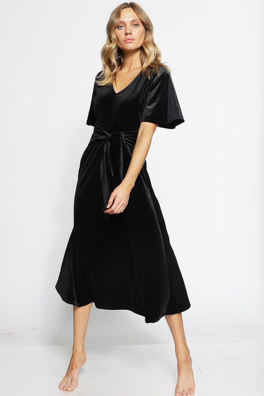 The "Glory" Velvet Midi Dress