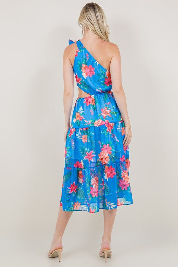 The "Havenly" Blue Floral Dress