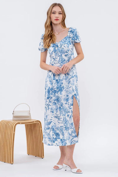 Blue Floral "Avonley" dress