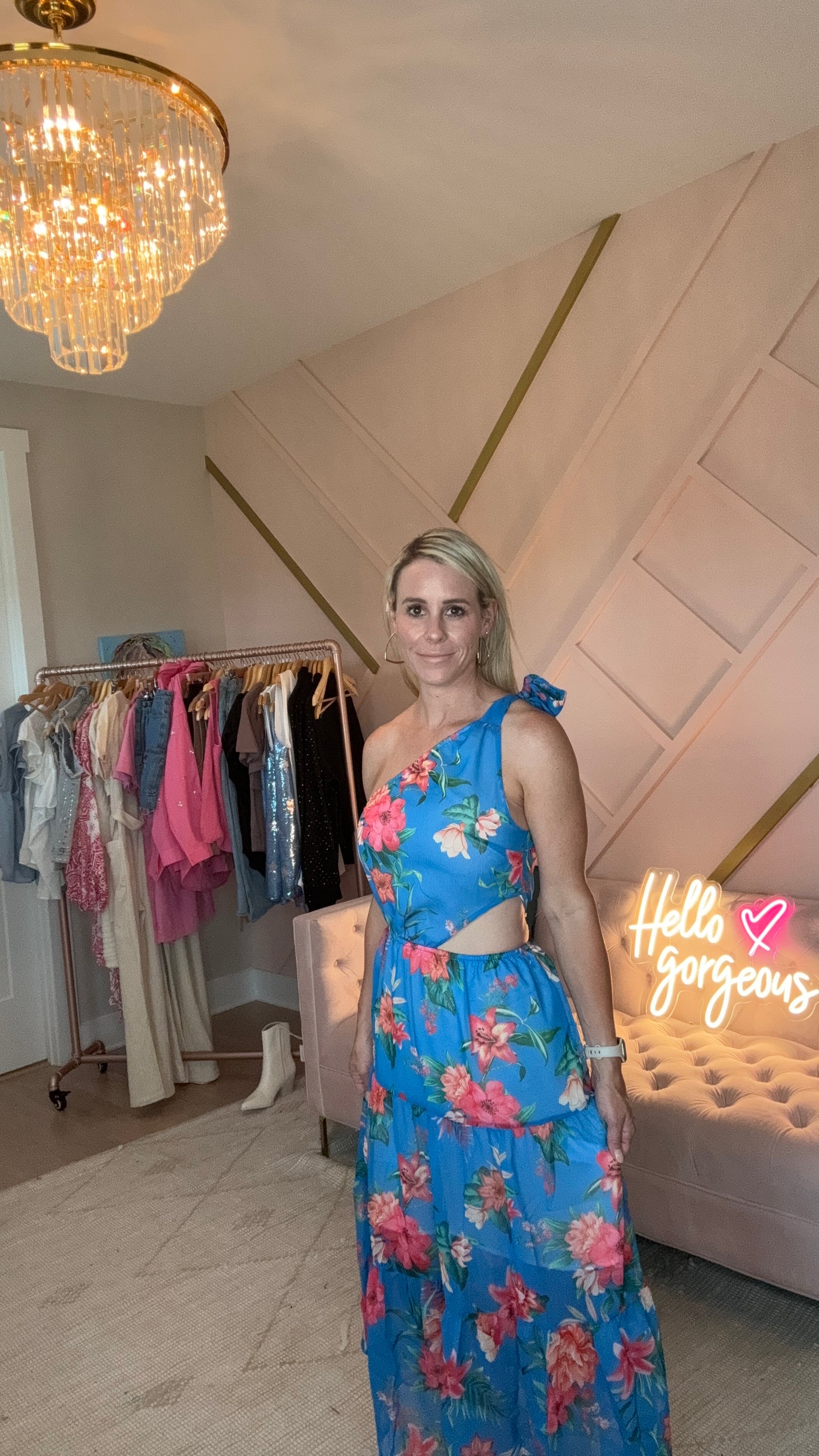 The "Havenly" Blue Floral Dress
