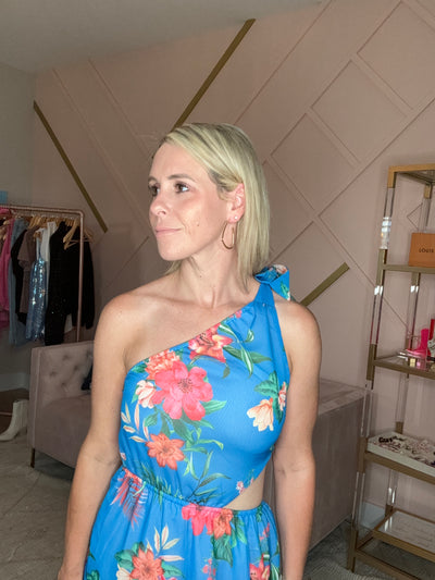 The "Havenly" Blue Floral Dress