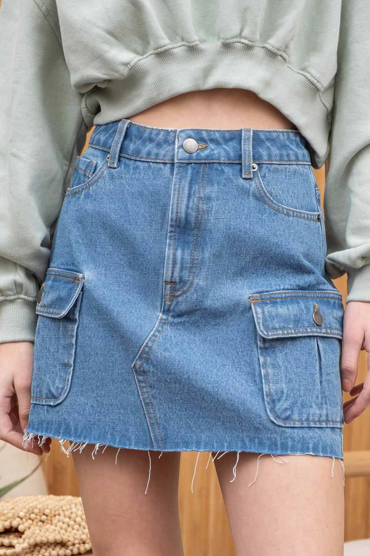 Cargo Jean Skirt
