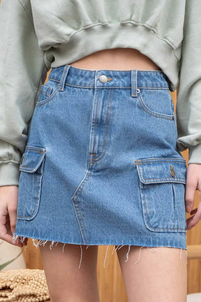 Cargo Jean Skirt