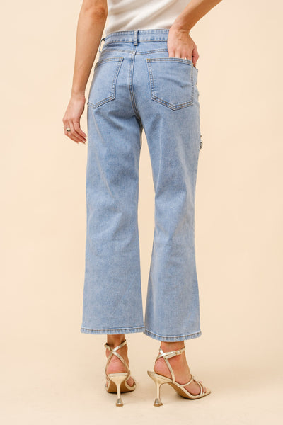 Crystal Cutout Jeans