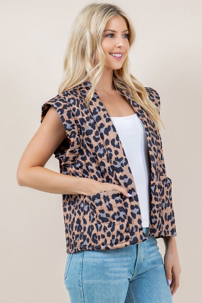 Leopard Quilted Vest