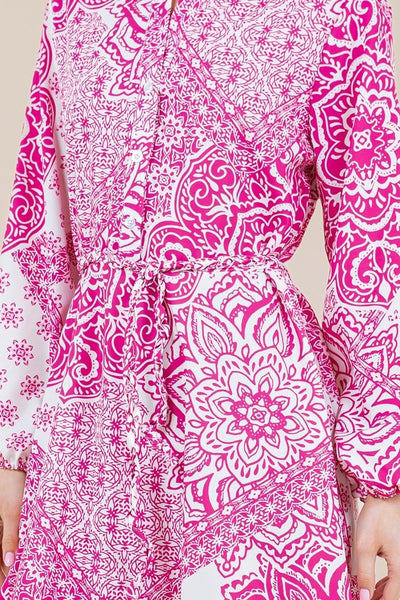 Pink "Bella" Dress with Belt