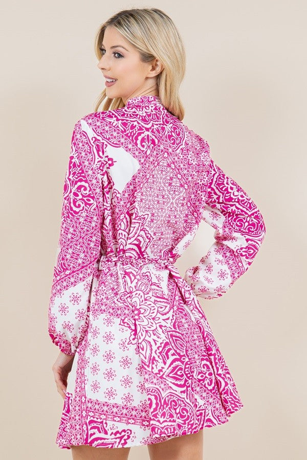 Pink "Bella" Dress with Belt