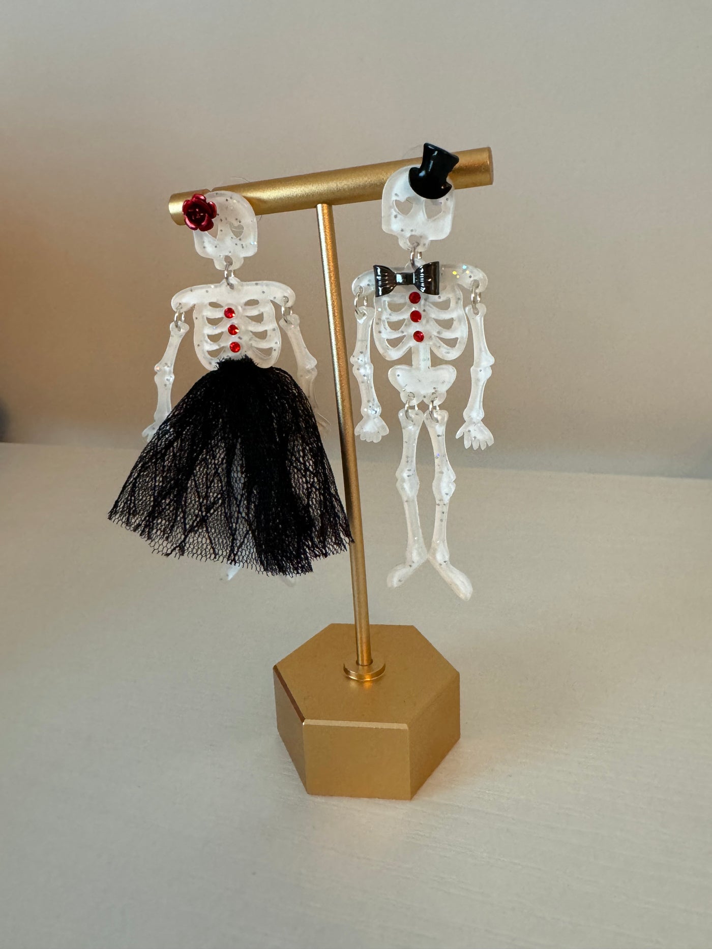 Skeleton Couple Earrings