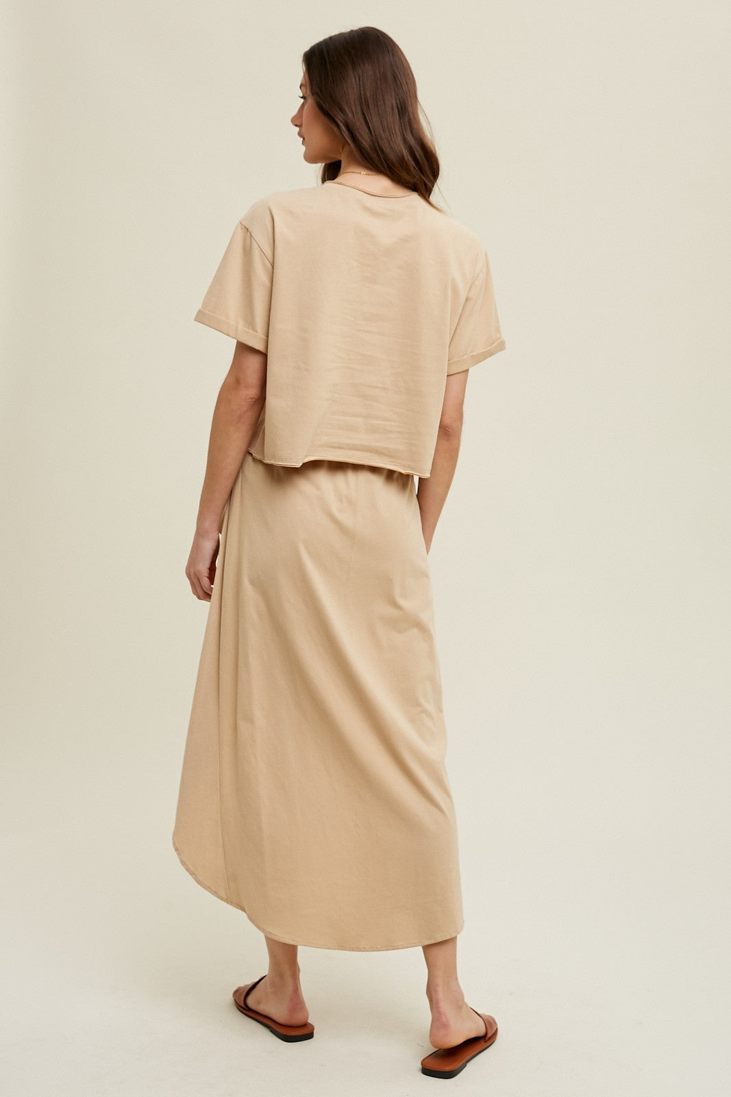 Natural Two Piece Skort Set