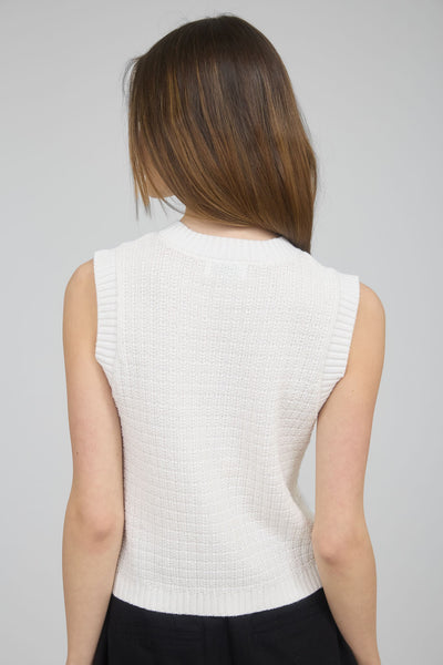Gold Button Down Vest Top
